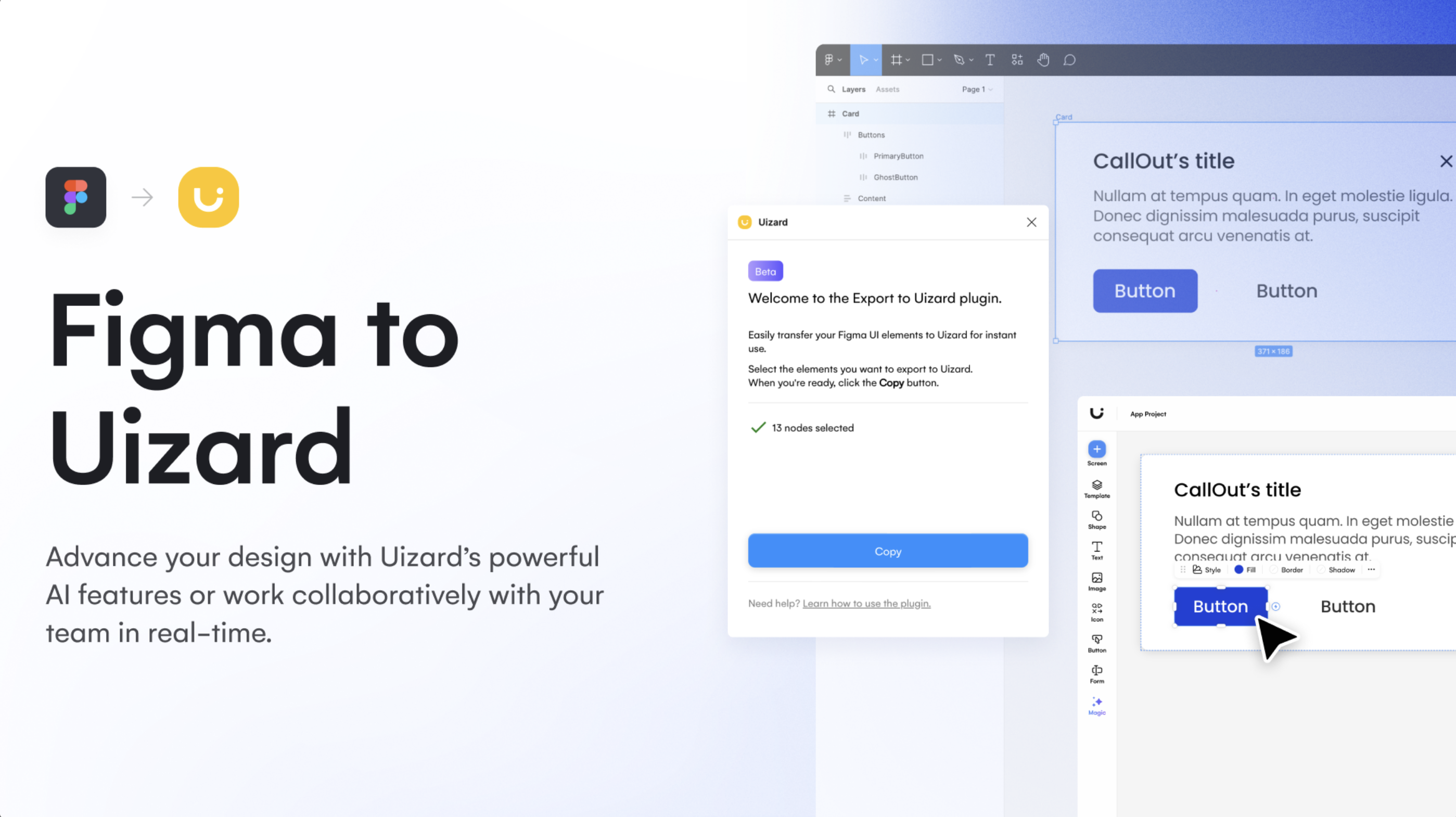 Figma to Uizard plugin